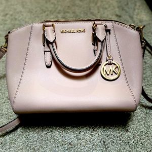 Michael Kors Saffiano pink leather satchel